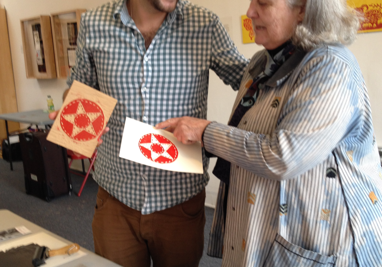 Valentine Blockprint Workshop at Craft in America Center