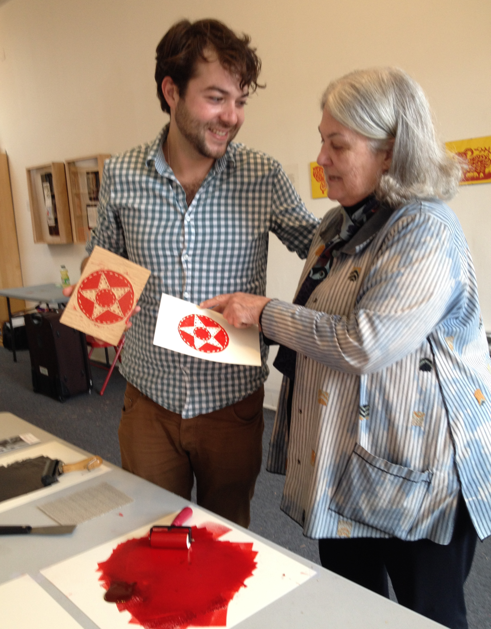 Valentine Blockprint Workshop at Craft in America Center