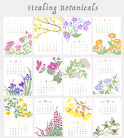 "Healing Botanicals" Calendar for 2026 (with Stand)