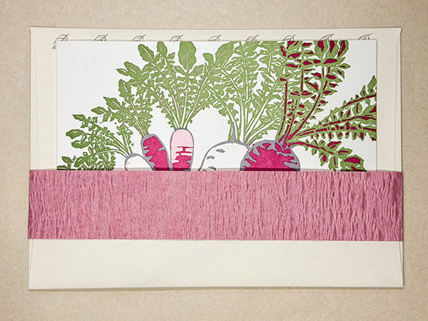 "Red Daikon Radish" Correspondence Card