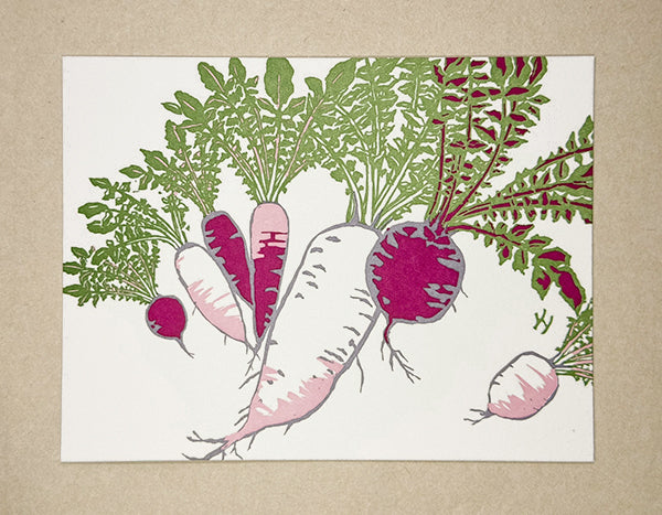 "Red Daikon Radish" Correspondence Card