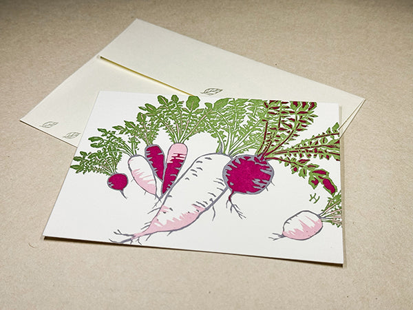 "Red Daikon Radish" Correspondence Card