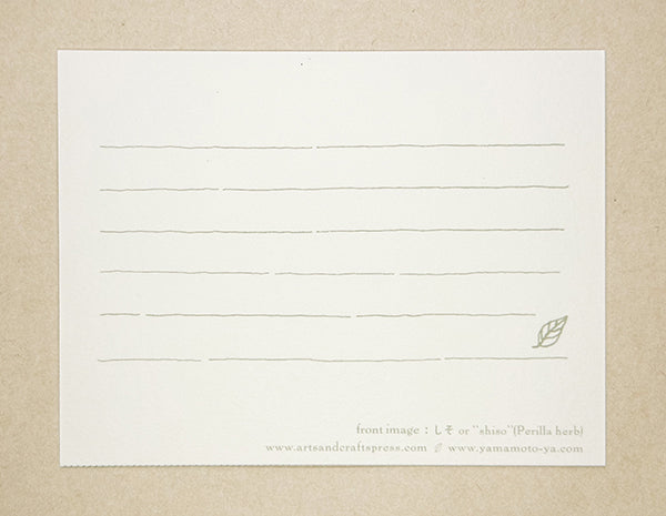 "Shiso (Perilla)" Correspondence Card