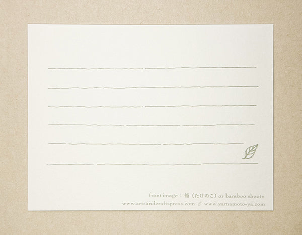 "Bamboo Shoot" Correspondence Card