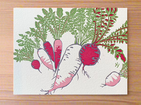 "Red Daikon Radish" Correspondence Card