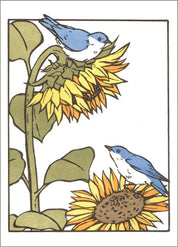 Sunflower & Bluebird