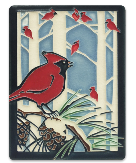 Winter Cardinals Tile